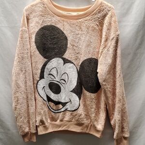 Disney Women's Mickey Mouse Sweater - Tan and Black